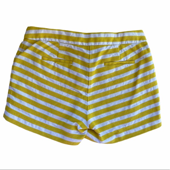 J. Crew Yellow/White Textured Striped Shorts - Picture 3 of 6